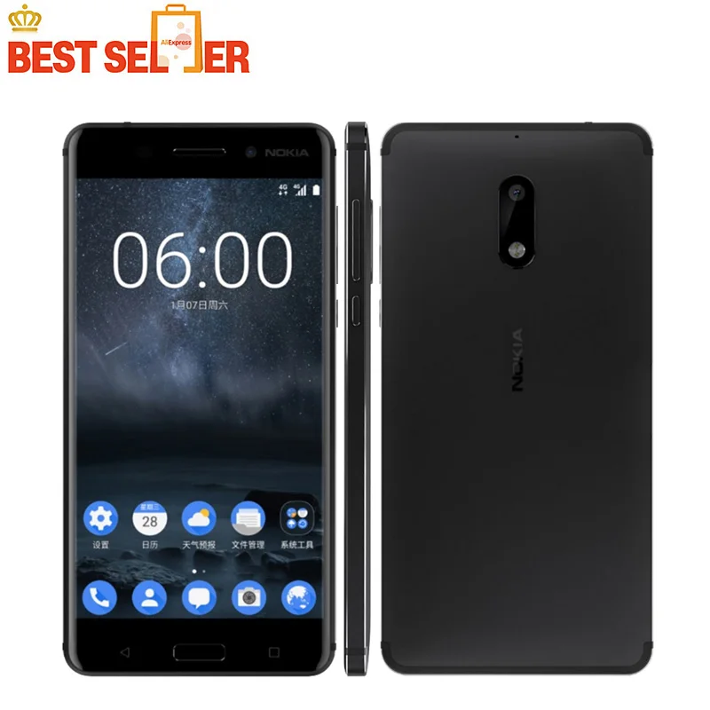 Оригинальные мобильные телефоны Nokia 6 4G LTE 4 Гб 64 Восьмиядерный Android 9 0 отпечаток