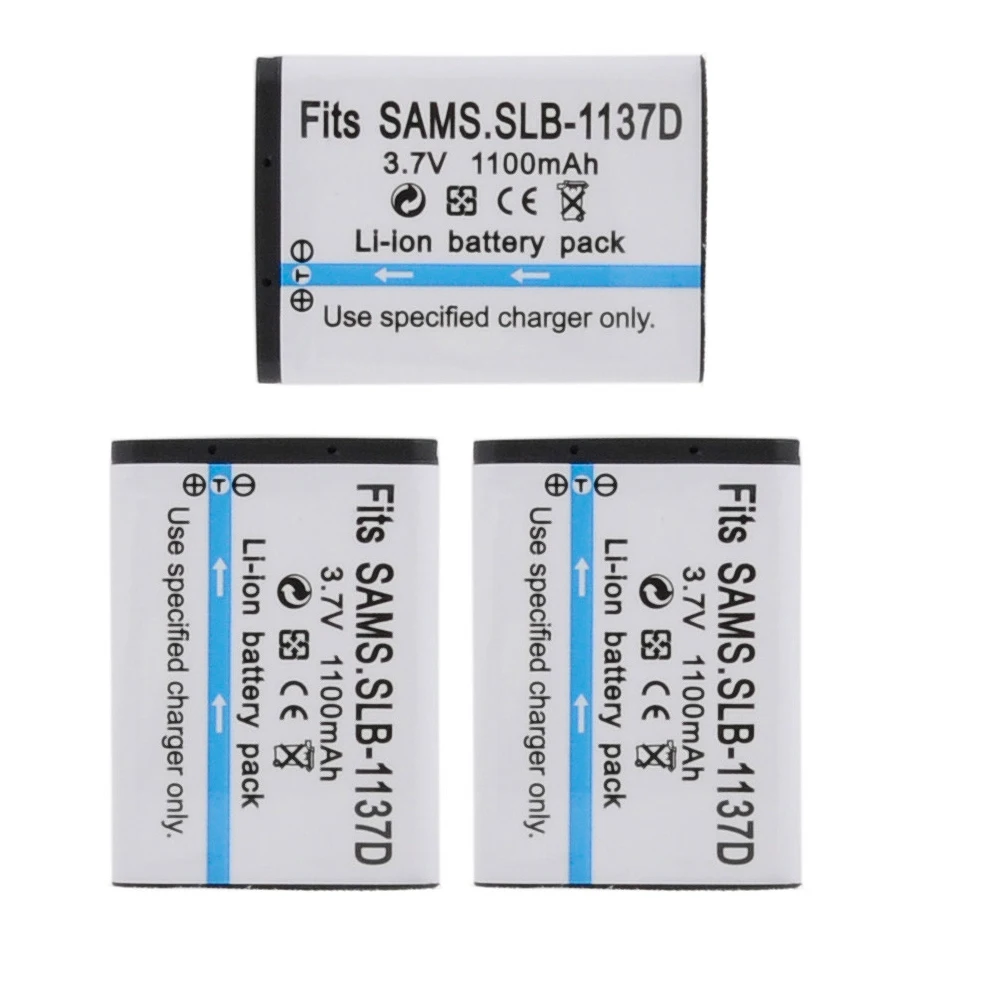 Сменный аккумулятор для камеры 3 шт./лот Samsung NV100 1137D SLB |camera battery|camera battery for samsungbattery