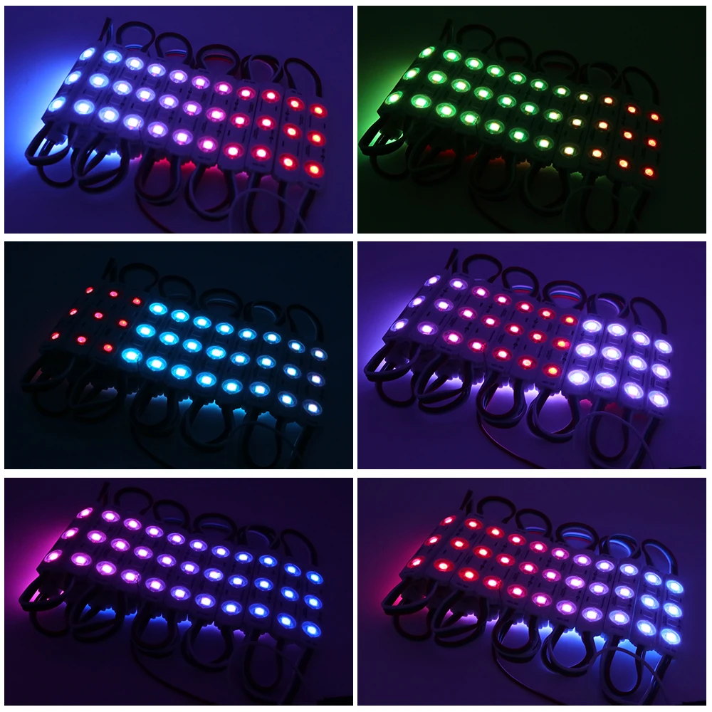 20 штук DC 12V WS2811 RGB Светодиодные ленты 5050 3 светодиодный Мечта Цвет светодиодные модули из водонепроницаемого материала для рекламы письмо светодиодный знак подсветка