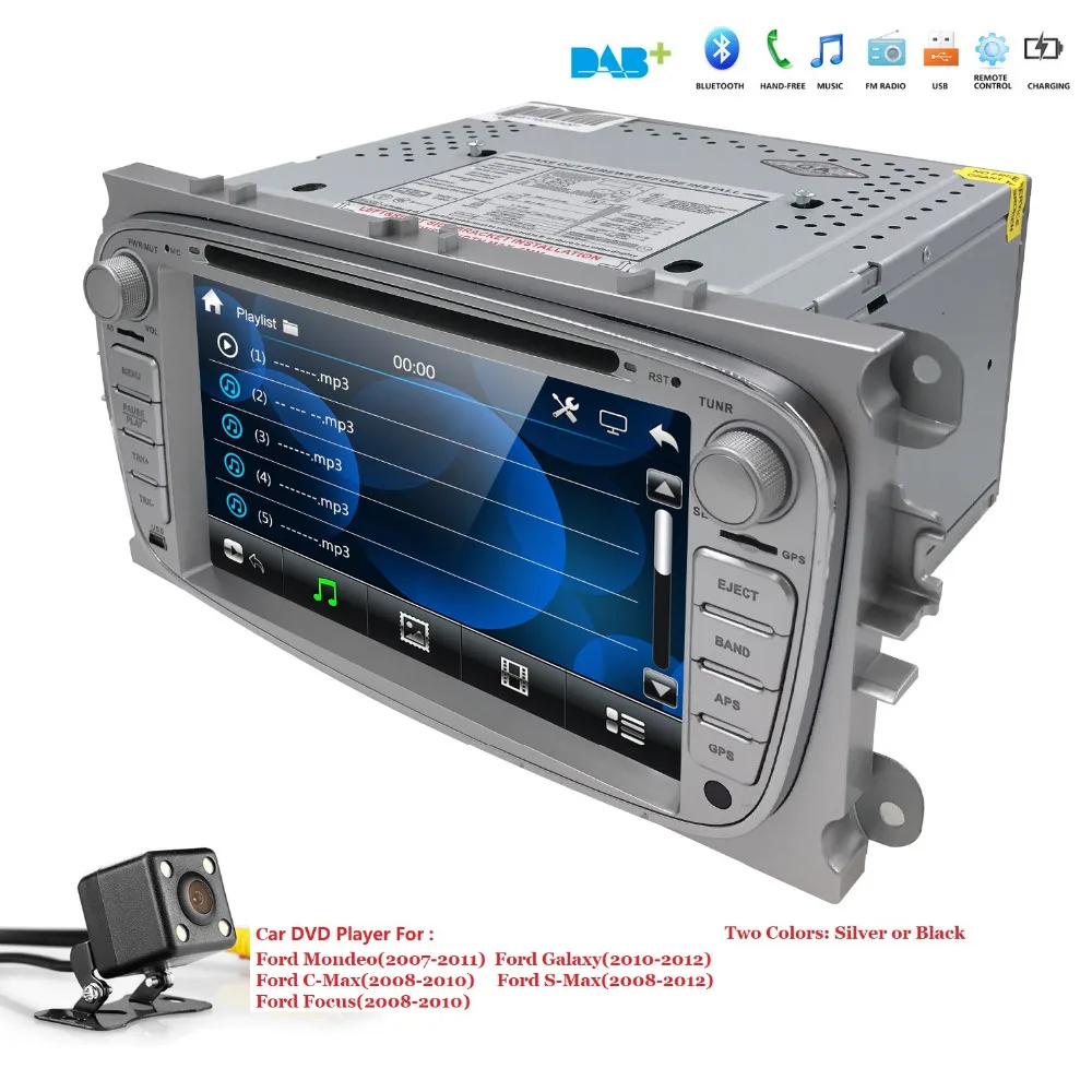 Hizpo 2Din 7 дюймов автомобиля DVD для FORD FOCUS 2 MONDEO S-MAX 2008-2012 с радио GPS RDS BT 1080 P focus mp3/4
