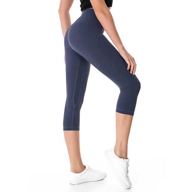 

NWT Women Capris Top Quality Yoga High Elastic Back Waist Solid Skinny Stretch Leggings Size XXS-XL Free Shipping