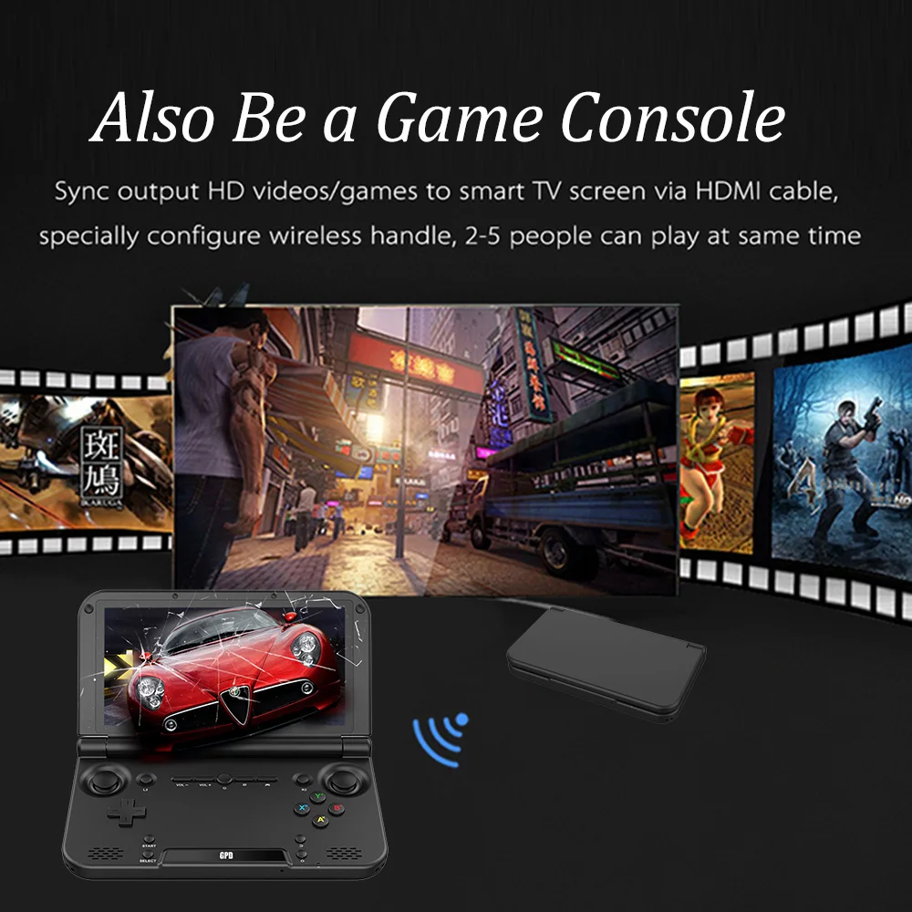 GPD XD Plus с коробкой Беспроводная Bluetooth портативная видеоигра 32G Android 7,0 4 GB/32 GB 4K для Android tv Box PC Ретро видеоигра