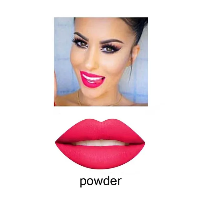 Powder Абсолютно новая долговечная жидкость губная помада матовая жидкая губная помада блеск для губ - Цвет: Powder