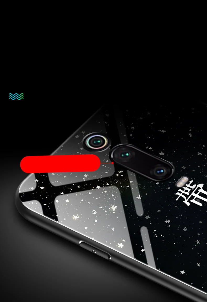 Lu mi nous чехол для телефона для Xiao mi Red mi K20 Pro Чехол светящаяся задняя крышка из закаленного стекла для Xiao mi Red mi K20 Pro mi 9T Pro Чехол
