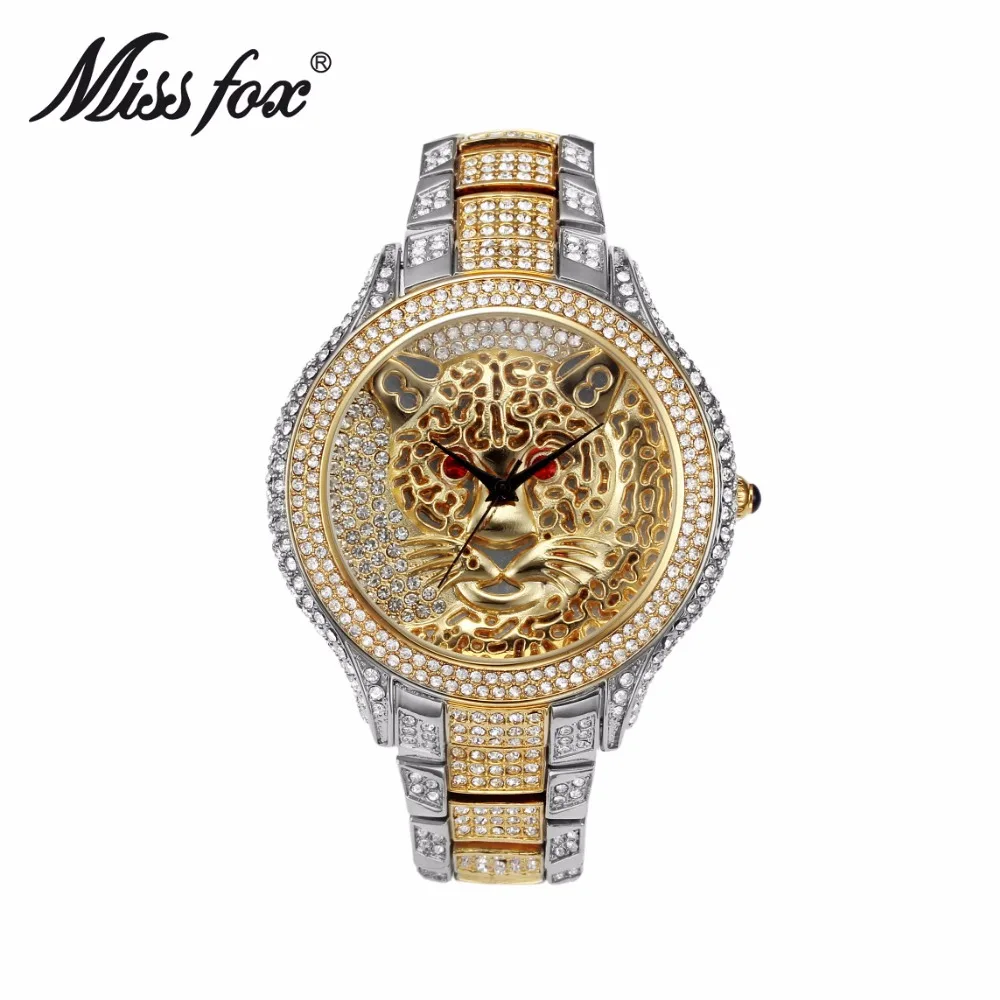 Часы MISSFOX Miss Fox женские модные для вечеринок под платье тигра кварцевые часы