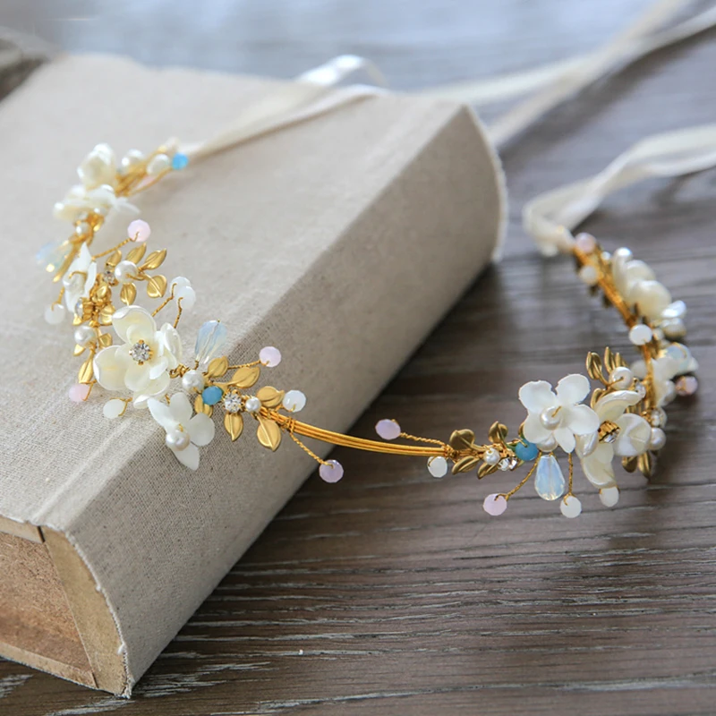 Новейшая Цветочная Свадебная заколка для волос Высококачественная ручная