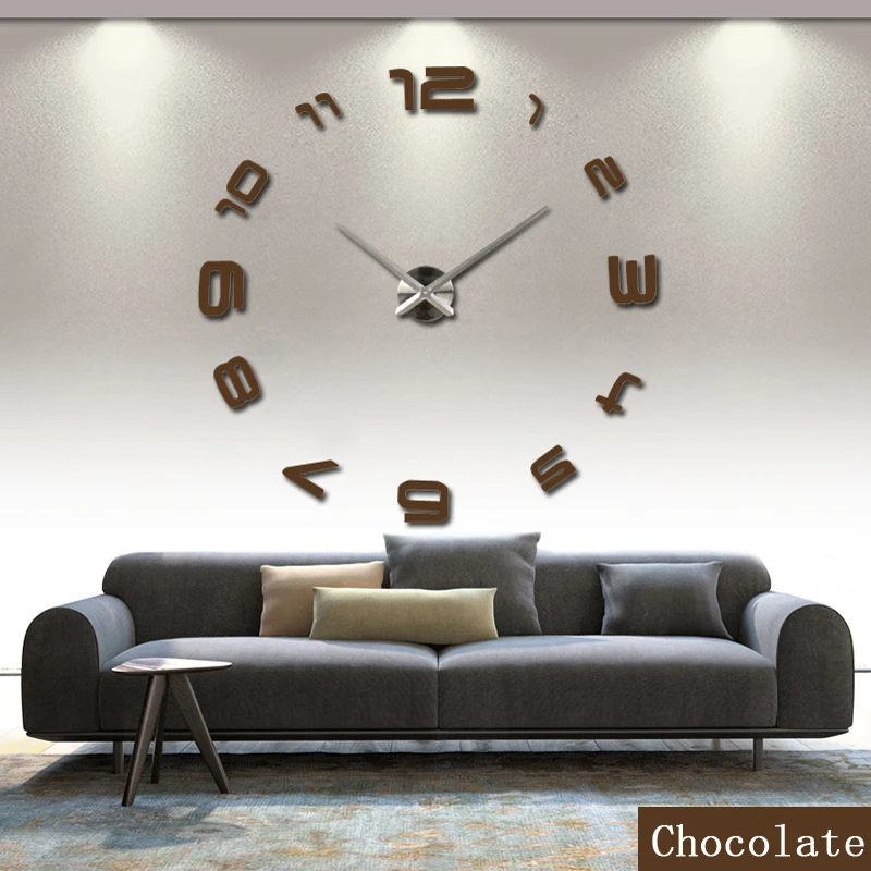 HOT 3d diy Acrylic miroir wall stickers clock watch clocks Quartz Modern reloj de pared home decoration new | Дом и сад