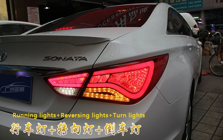 Авто. PRO 2011 2014 для Hyundai Sonata задние фонари автомобильный Стайлинг 8 drl Задний сигнал +