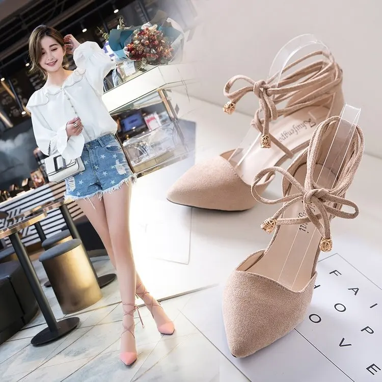 2019 г. Sandalias Femeninas/высокие сандалии женская обувь с перекрестной шнуровкой на