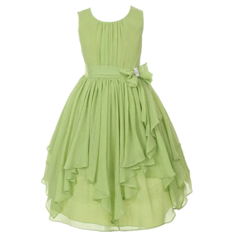 Children clothes for girls 3-13 years tulle dress pink navy orange yellow teal flower girl green party dresses weddings | Детская одежда