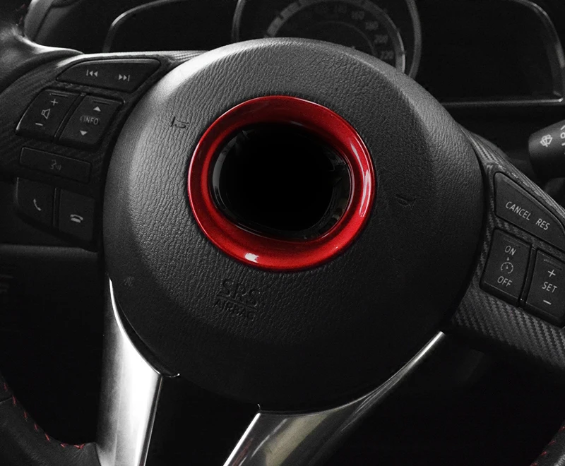1pc for Mazda 3 Axela 2014-2016 Steering wheel Logo Carbon fiber decorative ring (item wihtout logo) | Автомобили и мотоциклы