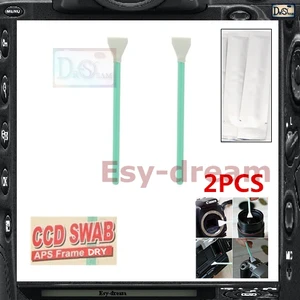 2PCS Microfiber Dry Sensor Cleaning CMOS CCD Swab Sticks For APS-C Canon 7D Mark II 700D 1200D 1000D D7000 D5300 D3300 Camera