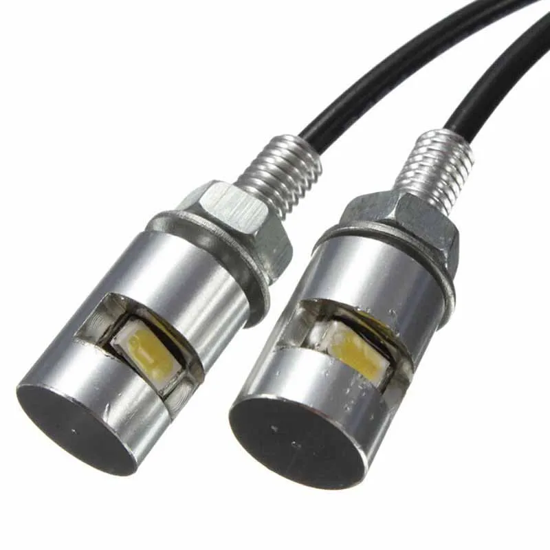 2 шт./компл. 12V светодиодный мотоцикла автомобиля номерной знак на шурупе болте