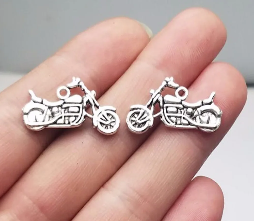 

25pcs/lot--24x14mm, Antique silver plated Motorcycle charms ,DIY supplies, Jewelry accessories