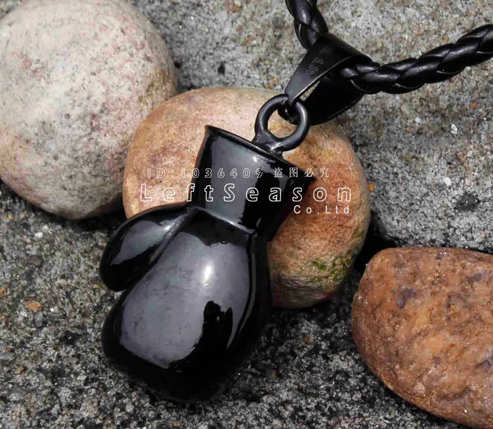 Круто! Мужская Подростковая черная подвеска в виде боксерских перчаток с кожаным