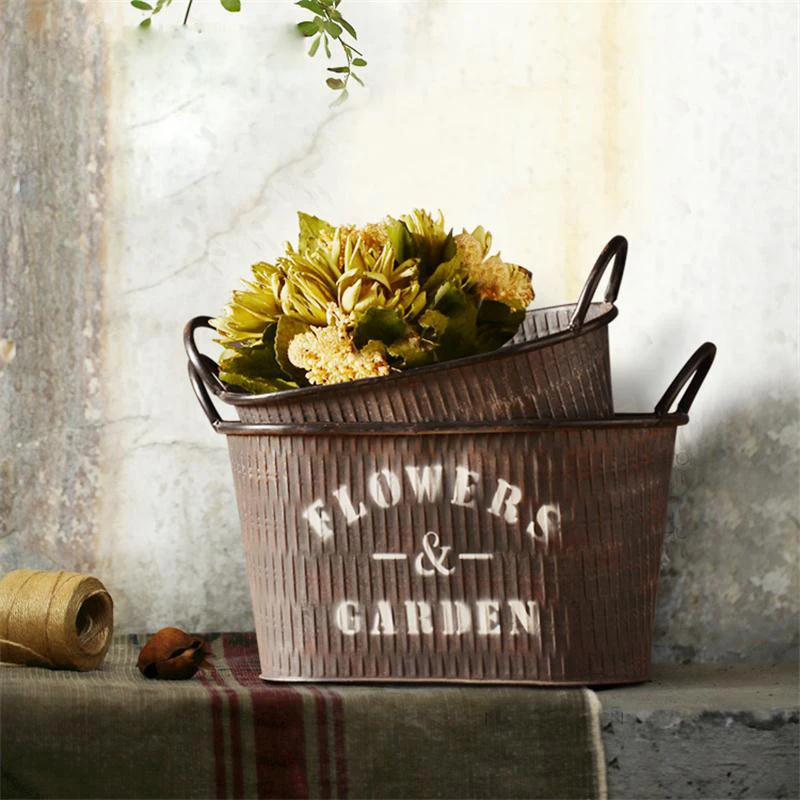 Шикарная коробка с цветами ретро ручная работа железный художественный ящик для