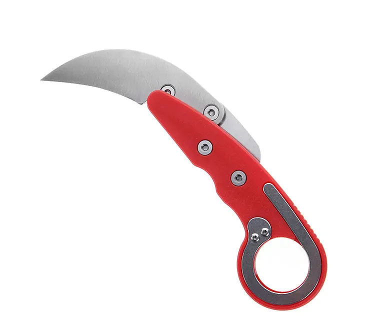 Красный Складные охотничьи ножи Karambit CS GO коготь Походный нож открытый выживания тактический карманный Спасательный Инструмент Мини Резак EDC - Цвет: Красный