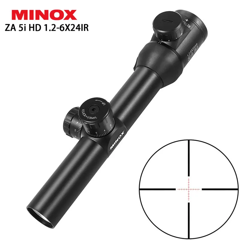MINOX HD 1 2-6X24IR компактные прицелы для охоты башни Запираемая светящаяся Сетка
