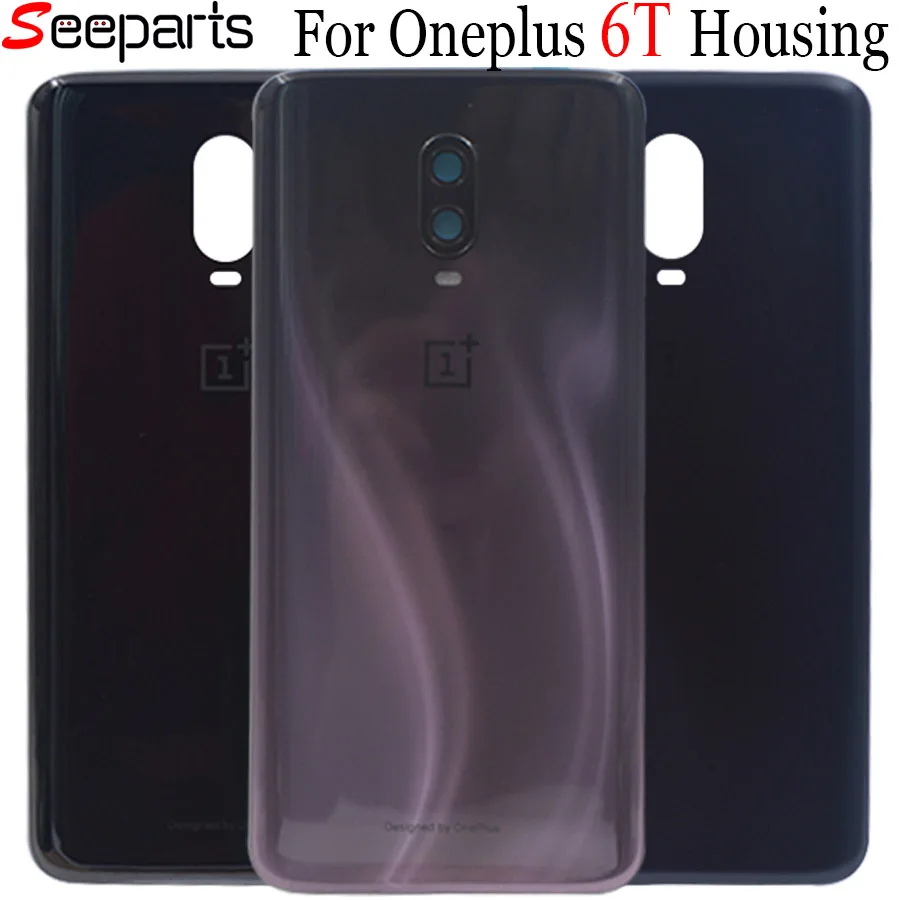 

For Oneplus 6T Battery Cover Glass Door Back Housing Rear Case Oneplus 6 Battery Door Replacement Parts Oneplus 6 6T Back Cover