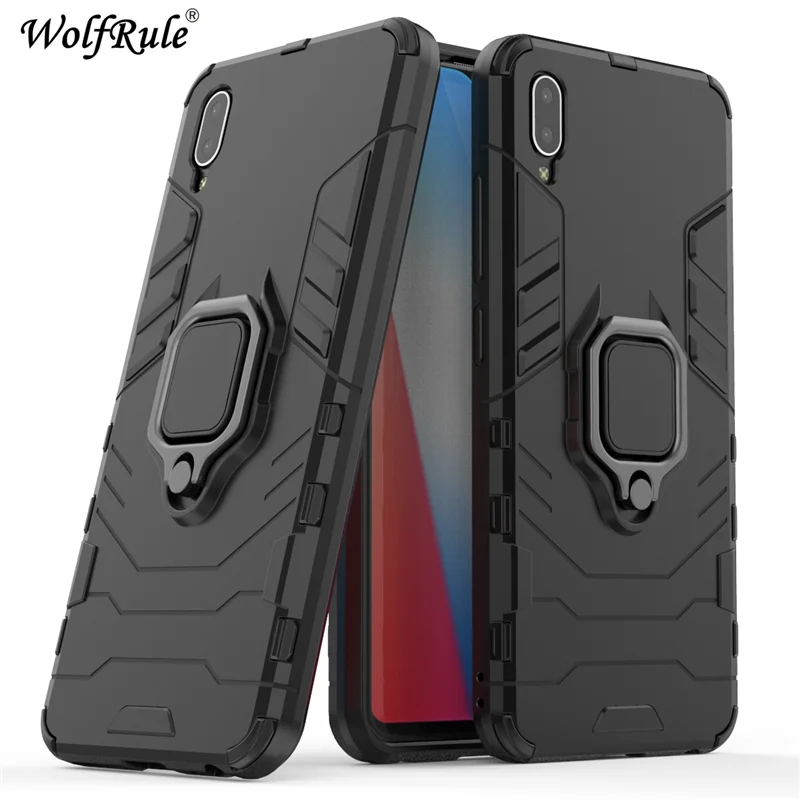 Vivo Y93 чехлы чехол из ТПУ Жесткий ПК для кольцо держатель подставка магнитная
