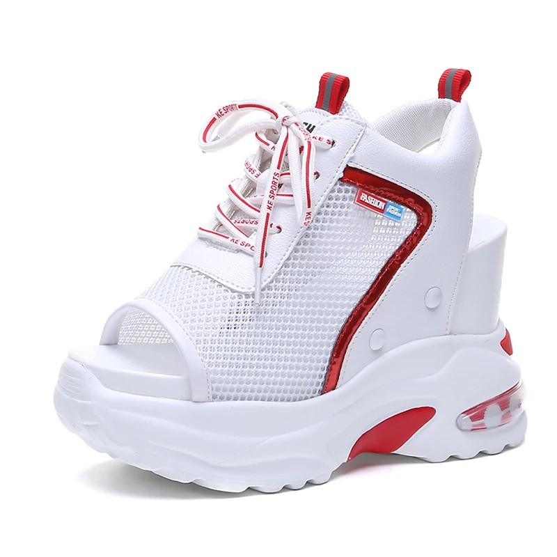 Модные женские босоножки Летние на платформе с высоким каблуком 11 повседневные