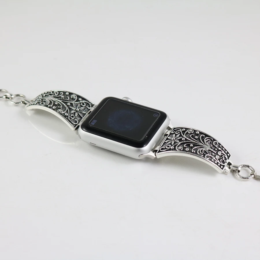 Роскошный ремешок из нержавеющей стали для часов Apple Watch 42 мм 38 мм Женский браслет для часов iWatch серии 3 2 1