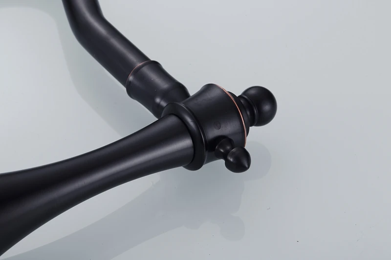 Kitchen Faucet Euro Retro Oil Rubbed Black Bronze Swivel Singe Handle Bathroom Basin Kitchen Deck Mounted Sink Mixer Tap