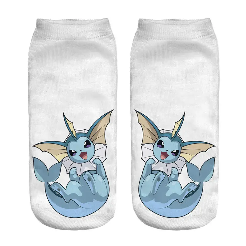 Женские носки vaporeon wiz с 3D рисунком животных белые оптовая продажа Короткие