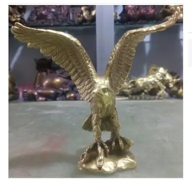 Китайский латунный по феншуй Король птиц Орел ястреб скульптура животных статуя