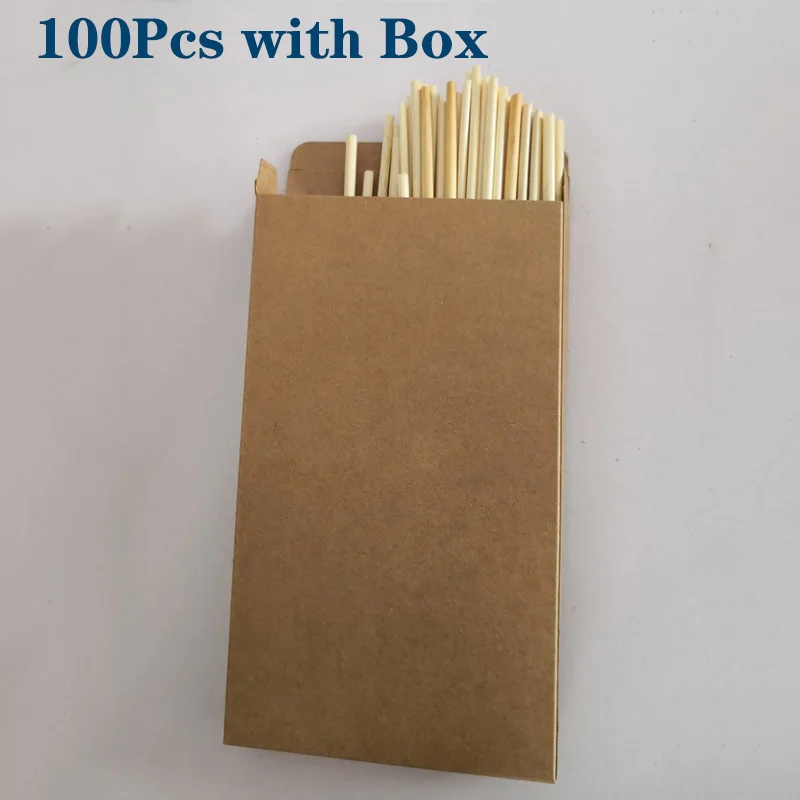 100pcs with box UPORS 100 шт./компл. Пшеничная солома 20 см одноразовые Коктейльные трубочки пищевой соломинки для Yerba mate чайная трубочка для коктейля бар аксессуары - Цвет: 100pcs with box