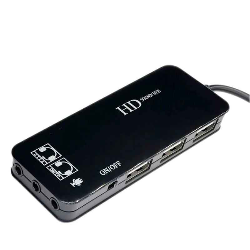 USB 2.0 Splitter 3 ports HUB to 7.1 External Sound card Headphone sound adapter Mic | Компьютеры и офис