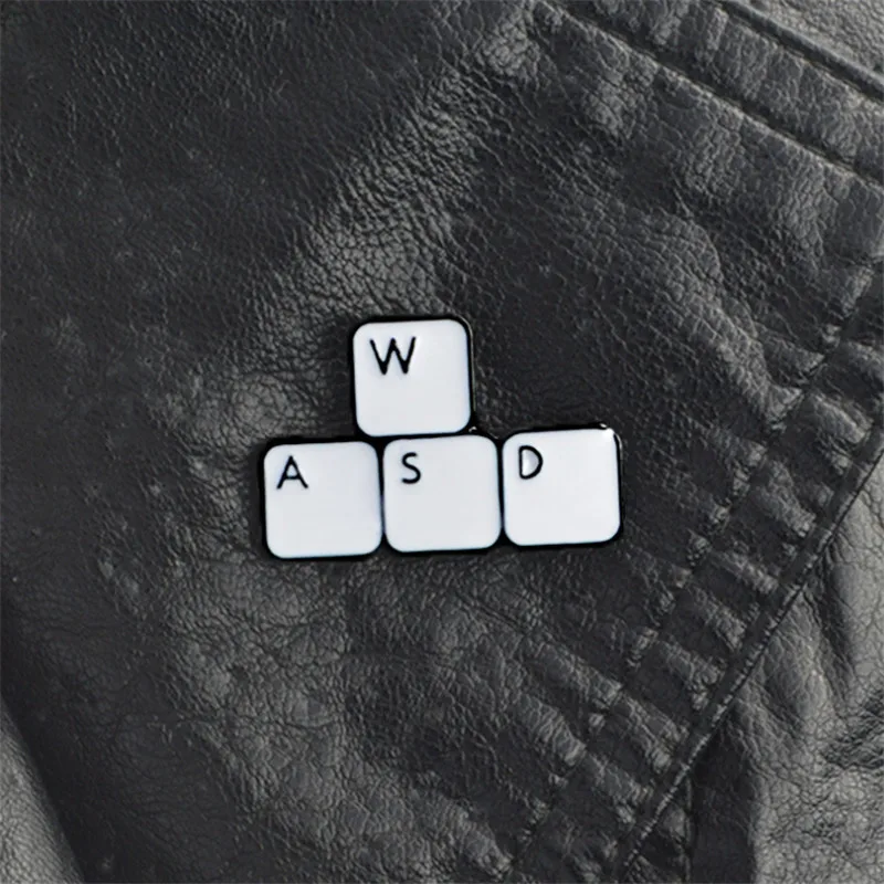 WASD заколки для клавиатуры компьютерные геймерские значки броши ювелирные