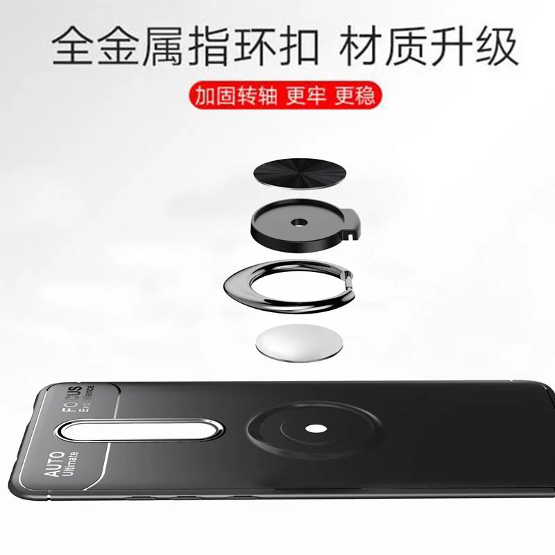 Чехол с металлическим кольцом для Xiaomi mi 9 T мягкий чехол-подставка Xao mi Xio mi 9 T Pro силиконовый бампер чехол s Red mi K20 Pro mi 9 T матовый чехол