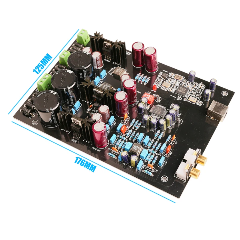 K. GUSS Собранный XMOS U8 + AK4495SEQ AD827 LT1963 USB DAC декодер плата Поддержка 32 бит 768K LT1963-3.3 аудио