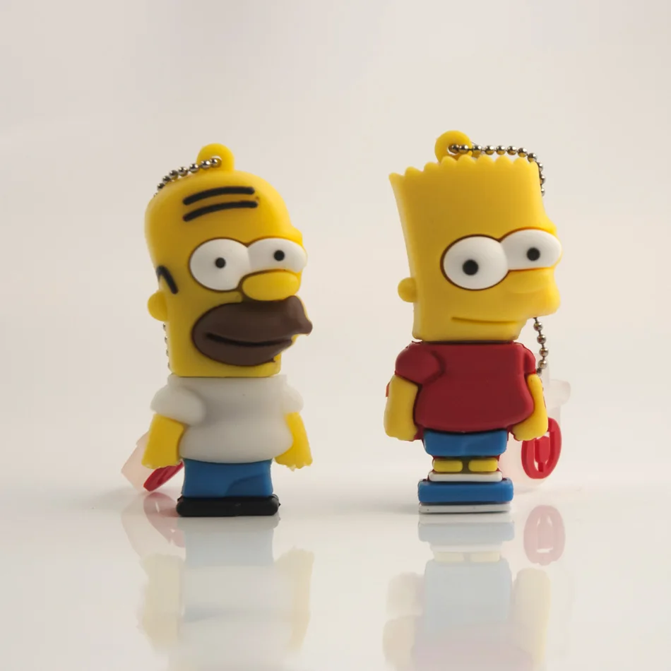 Новое поступление usb флеш-накопитель Homer and Bart, мультяшный USB флеш-накопитель 16 ГБ, usb флеш-накопитель 4 ГБ/8 ГБ/16 ГБ/32 ГБ/64 ГБ, USB подарки