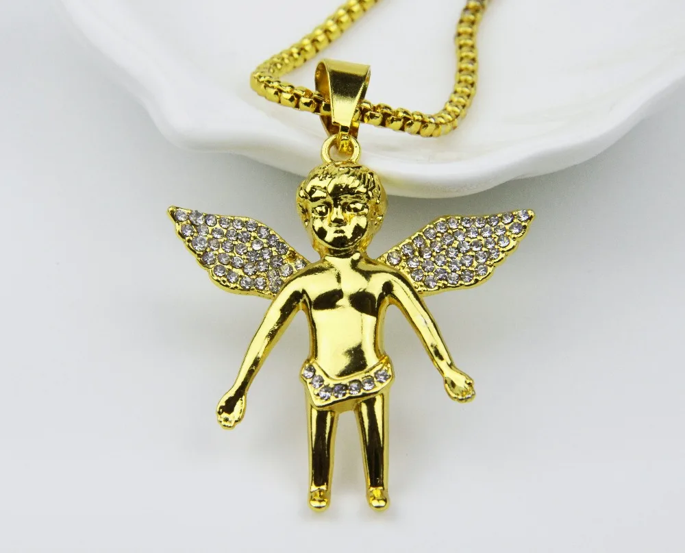 Модные ювелирные изделия ZRM 20 шт./лот ожерелье с подвеской в виде микро-ангела для