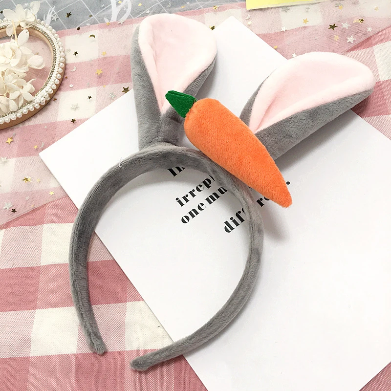 Повязка на голову с милыми заячьими ушками JOYACE обруч принцессами бантик для