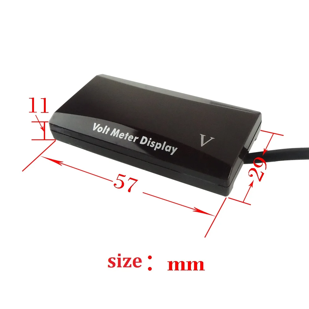 Ультратонкий цифровой мини вольтметр измеритель напряжения с белым