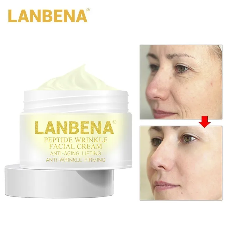 24K gold peptide LANBENA 24k золото пептид морщин крем для лица Антивозрастная ампульная капсула Гиалуроновая кислота лечение акне Улитка уход за кожей с сывороткой - Цвет: 24K gold peptide