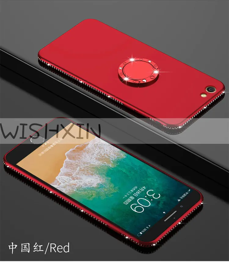 Для OPPO RX17 Neo чехол Роскошный Блестящий Алмазный чехол для телефона для OPPO RX17 Neo мягкий чехол+ магнитное кольцо на палец для OPPO RX17 Neo