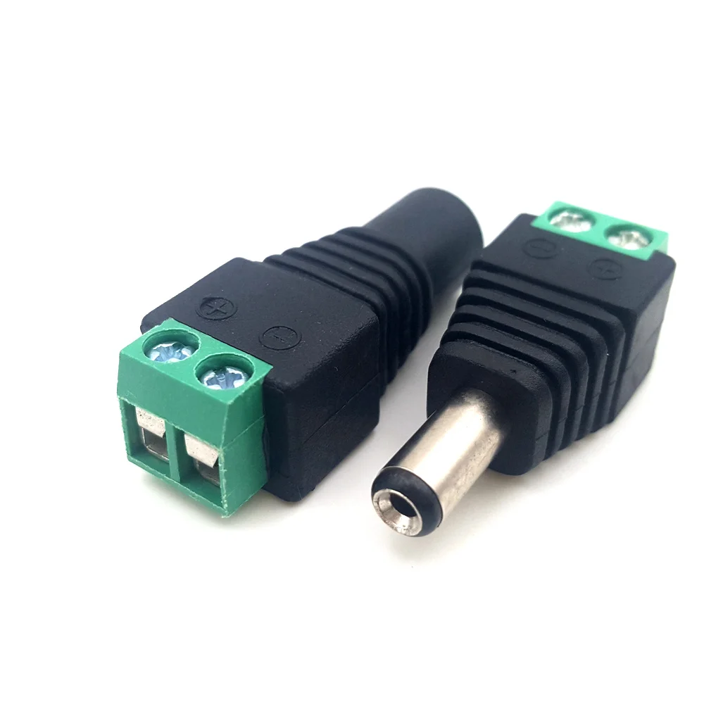 2 пары штекерных + гнездовых разъемов для штепсельной вилки постоянного тока 5 мм x