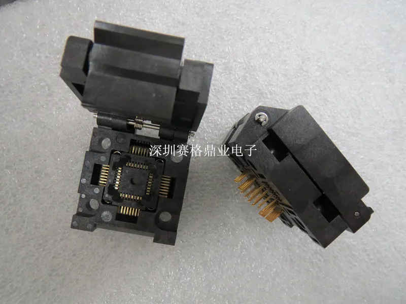 Clamshell FPQ-32-08-01 QFP32/TQFP32 spacing 0.8mm IC Burning seat Adapter testing Test Socket test bench in the stock | Компьютеры и