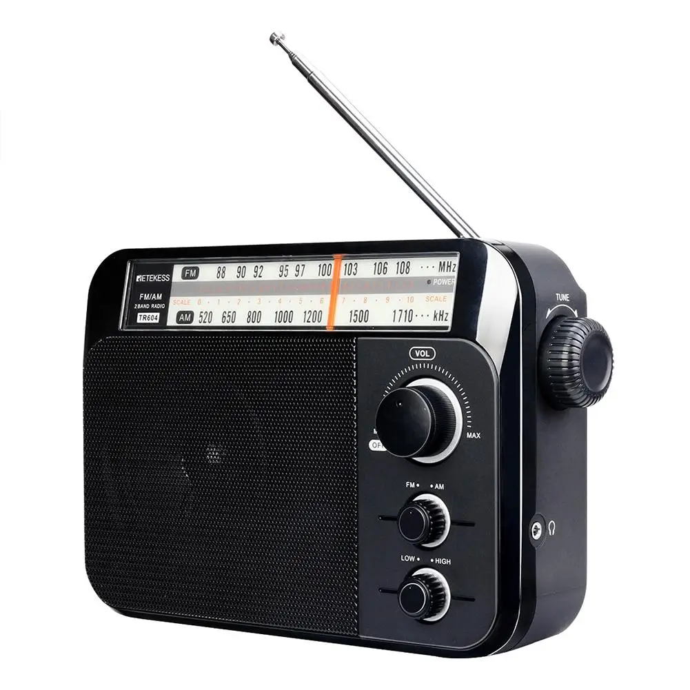 Retekess TR604 AM FM радио портативный транзистор аналоговый Радио стерео запись приемник мирового диапазона