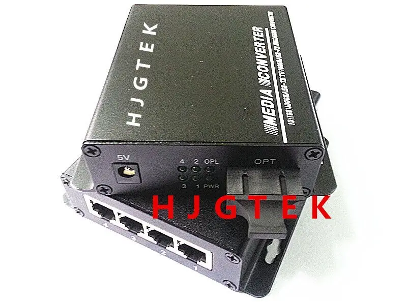 

Free shipping 10/100/1000M 4-TX + 1-FX Port Ethernet Optical Fiber Switch