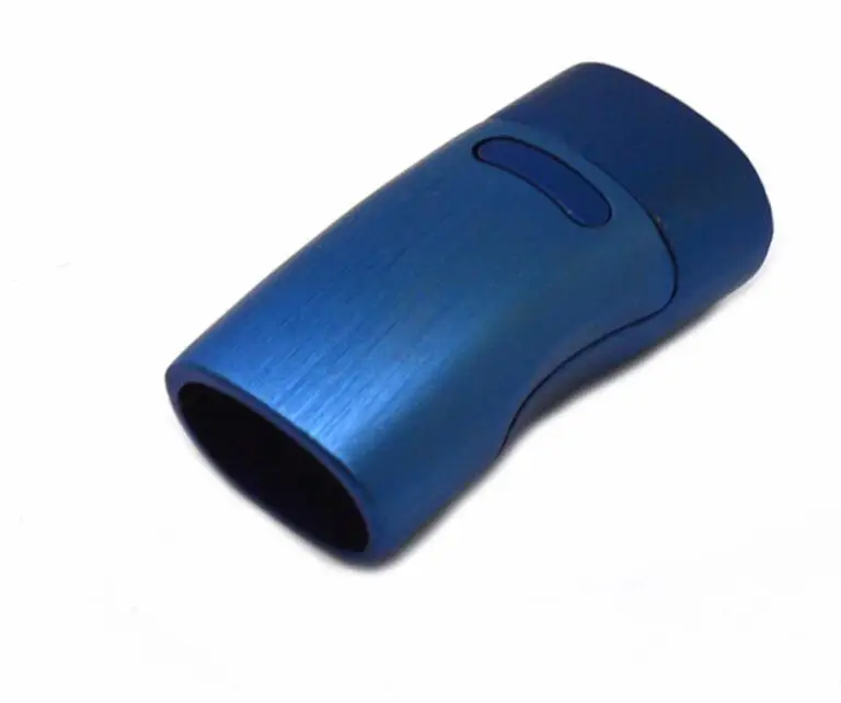2pcs matt blue 2 шт./лот логотип на заказ Нержавеющая сталь простой магнитный замок застежка для кожаных браслетов DIY ювелирных изделий матовый/глянцевый - Цвет: 2pcs matt blue