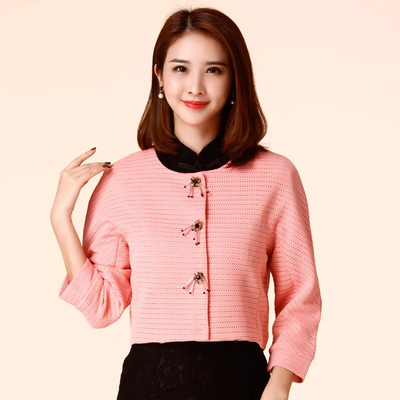 F ~ 3XL размера плюс Сезон весна осень Женские элегантные цветочные бусины вязать