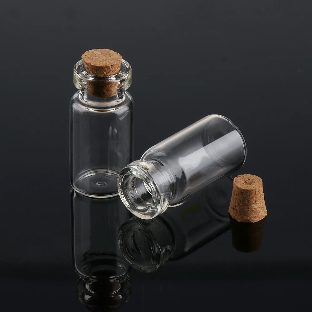 10 шт. Mason Jar бутылки желаний Крошечные маленькие пустые прозрачные пробки Пробка желая стеклянные бутылки флаконы для свадебной вечеринки украшения дома