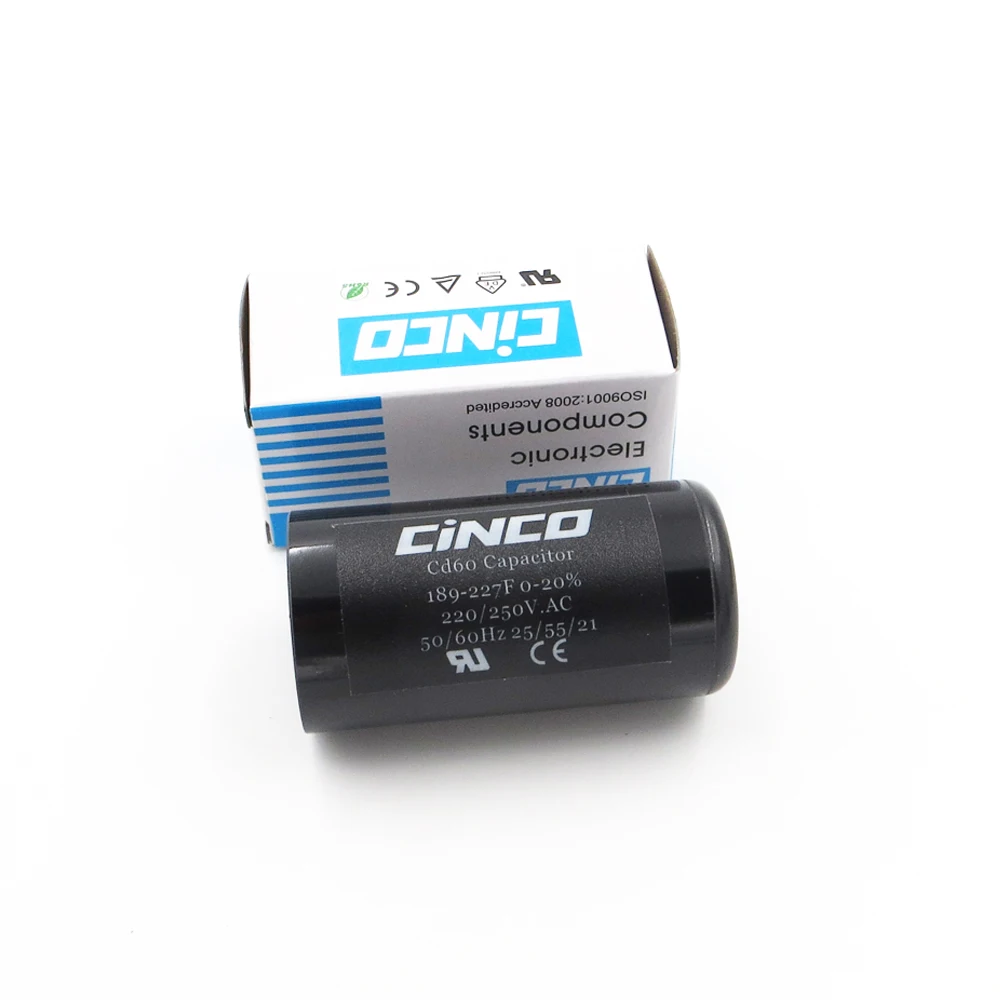 189 227MFD 220 V 250 275 CD60 пусковые конденсаторы двигателя RV запуск ing 227 mf uf компрессор HVAC