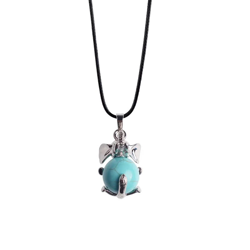 

2017 Natural stone Cartoon Natural Stones Rope Chain Necklaces Pendants Collar Statement Fashion Necklace Women Jewelry Lol