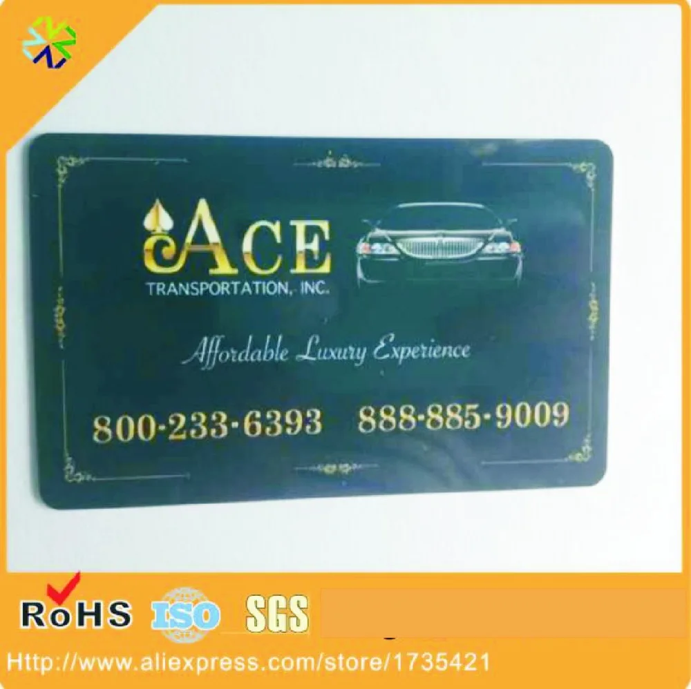 (1000pcs/lot)customized plastic black pvc vip card